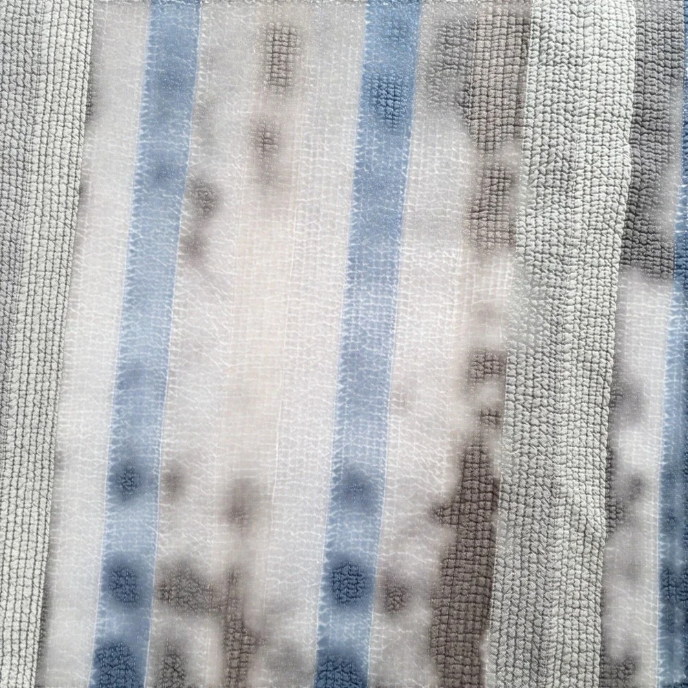 Restoration Hardware Baby & Child Striped Cotton Quilt Blu Grey 70x86 Revresible